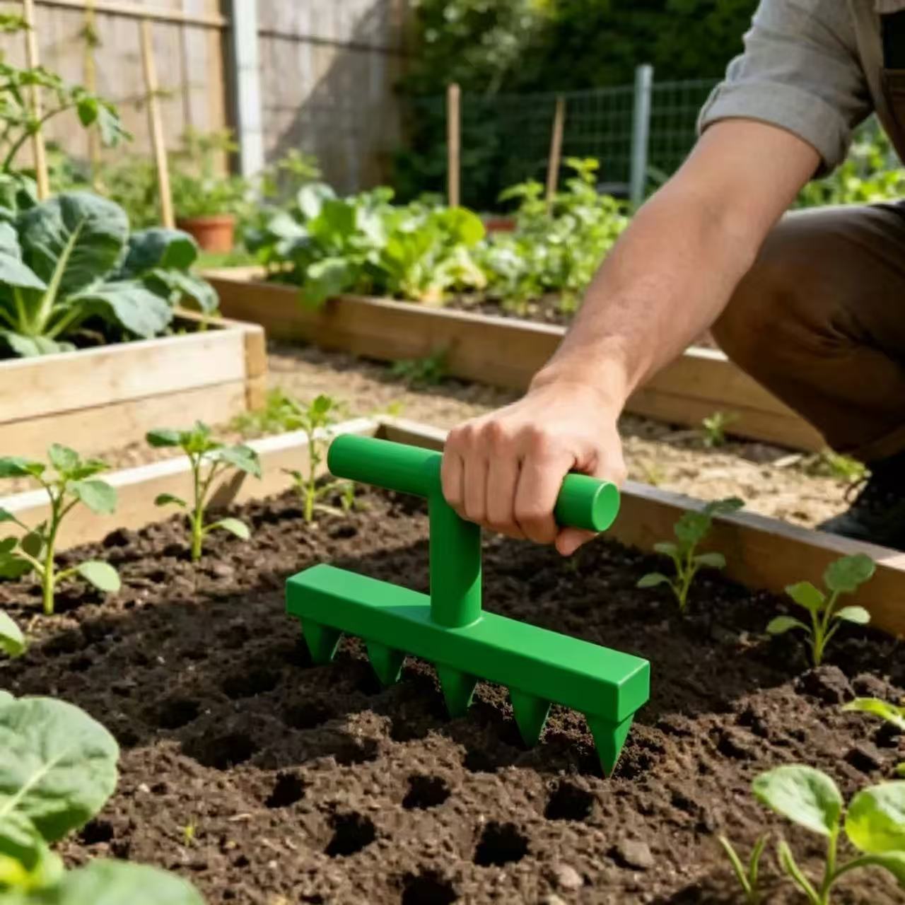 Fertilizer Dispenser - 家庭菜や花の苗用の園芸穴あき播種機、園芸種子播種機