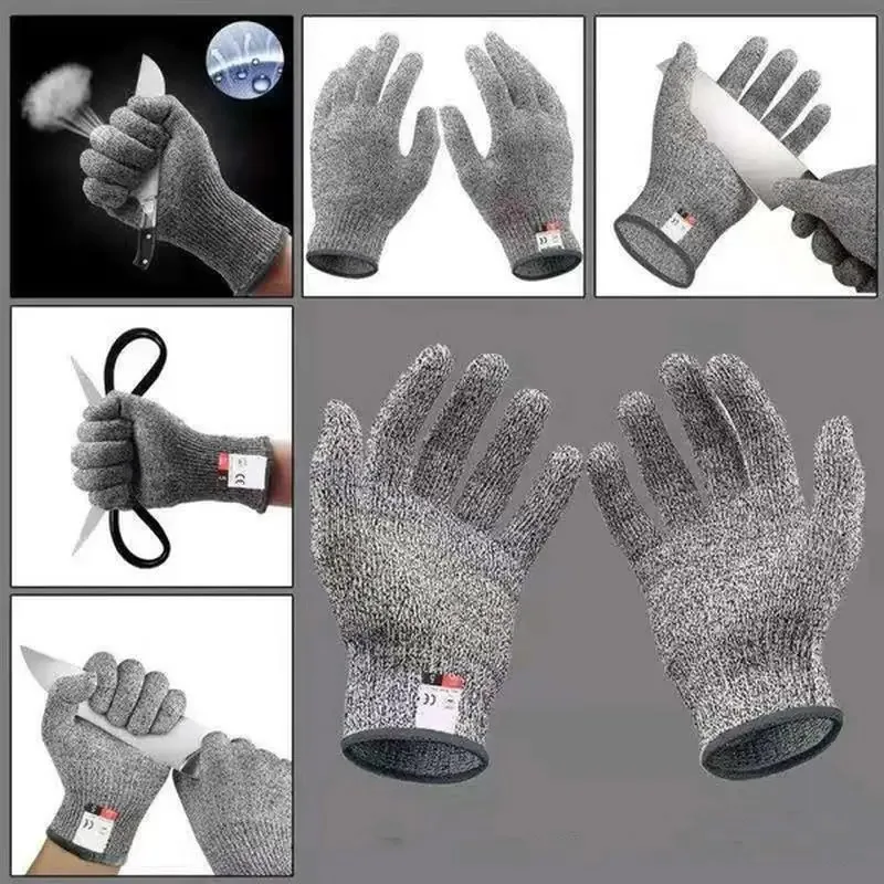 Garden Gloves Thorn Proof - レベル 5 HPPE 耐切創手袋キッチンガーデニング耐切創ニット手袋耐棘性耐摩耗性ガラス建物切断用手袋