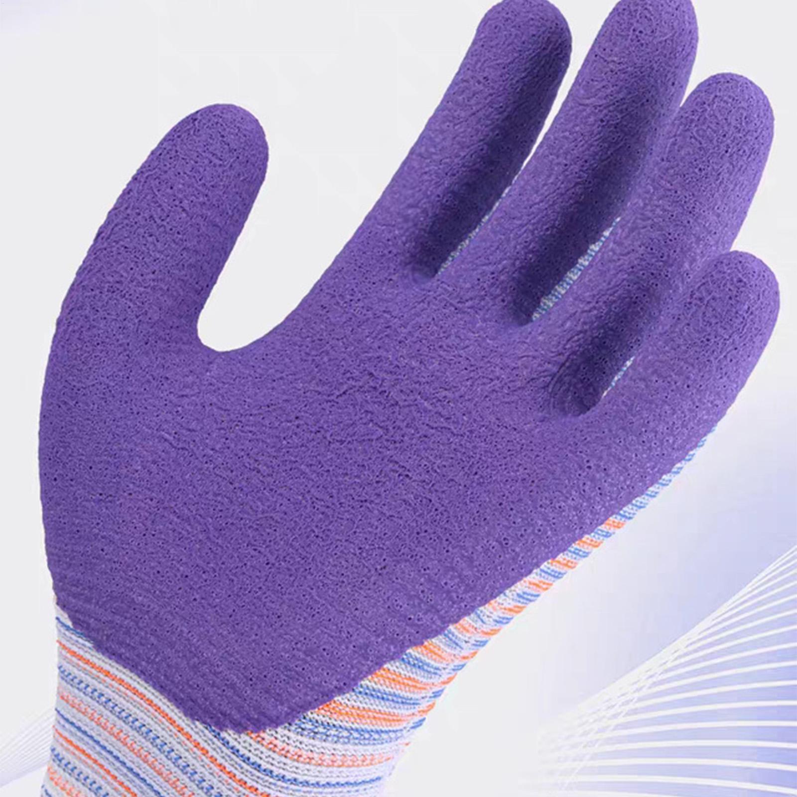 Garden Gloves Thorn Proof - 作業用手袋 6 組の棘防止ノンスリップラテックスミトン作業用手袋女性男性用庭庭芝生屋外屋内建設用
