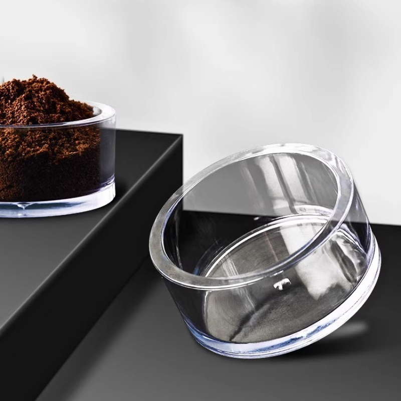 Fertilizer Dispenser - 1個入り 透明コーヒー観察パウダーボウル 観察パウダーケーキクロス パウダーディスペンサー タンパー プロセスディスプレイボックス