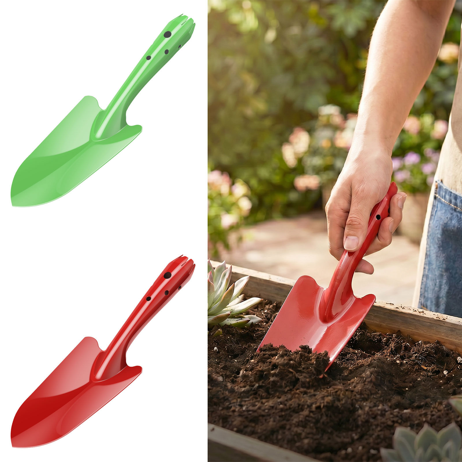 Garden Hand Trowel - ガーデントロウェル 錆びにくい金属製ガーデンハンドシャベル 小型園芸工具 植栽・掘削・多肉植物ケア用 ガーデントロウェル