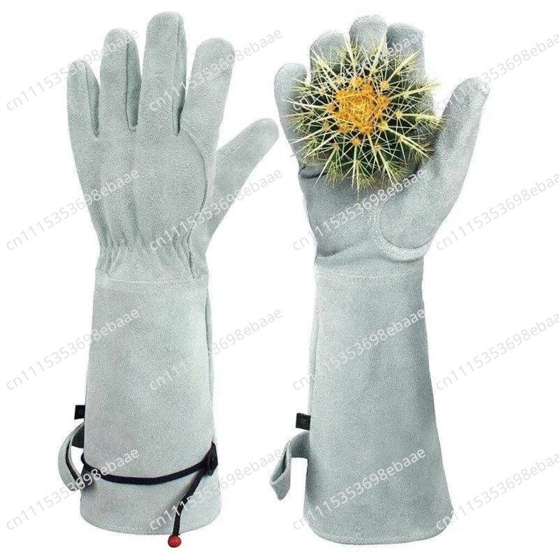 Garden Gloves Thorn Proof - 長尺牛革製ガーデニンググローブ、庭、造園、建設現場用の耐刺傷保護作業用手袋。