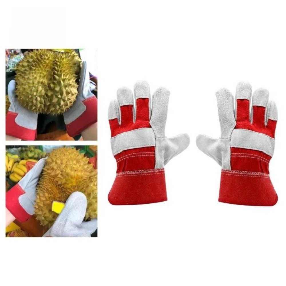 Garden Gloves Thorn Proof - 牛革製園芸用手袋 耐熱安全溶接用手袋 耐棘溶接用手袋 手のひら強化耐切創手袋