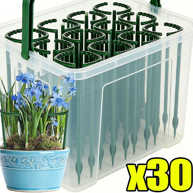 Gardening Tools Gifts - 30-1 個プラスチック植物サポート半円形パイルフレーム固定ロッドホルダーガーデニングアレンジメント花登山ブラケット盆栽ツール