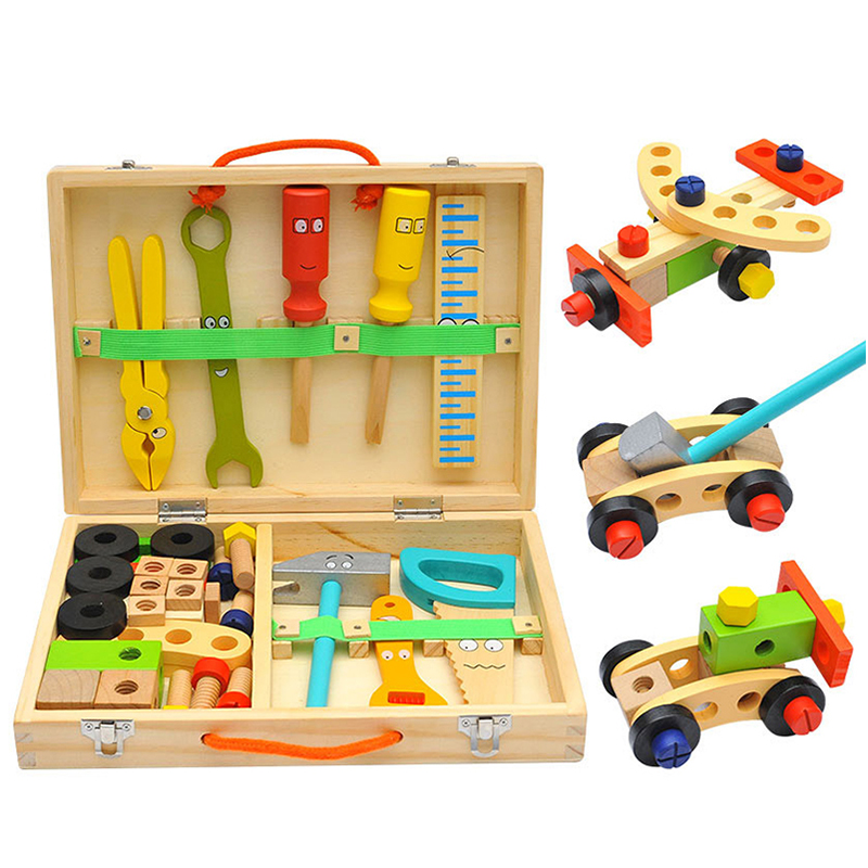Gardening Tools 5 Year Old - 教育モンテッソーリ子供のおもちゃプラスチック木製ツールボックスごっこ遊びセット子供ナットネジアセンブリシミュレーション大工ツール