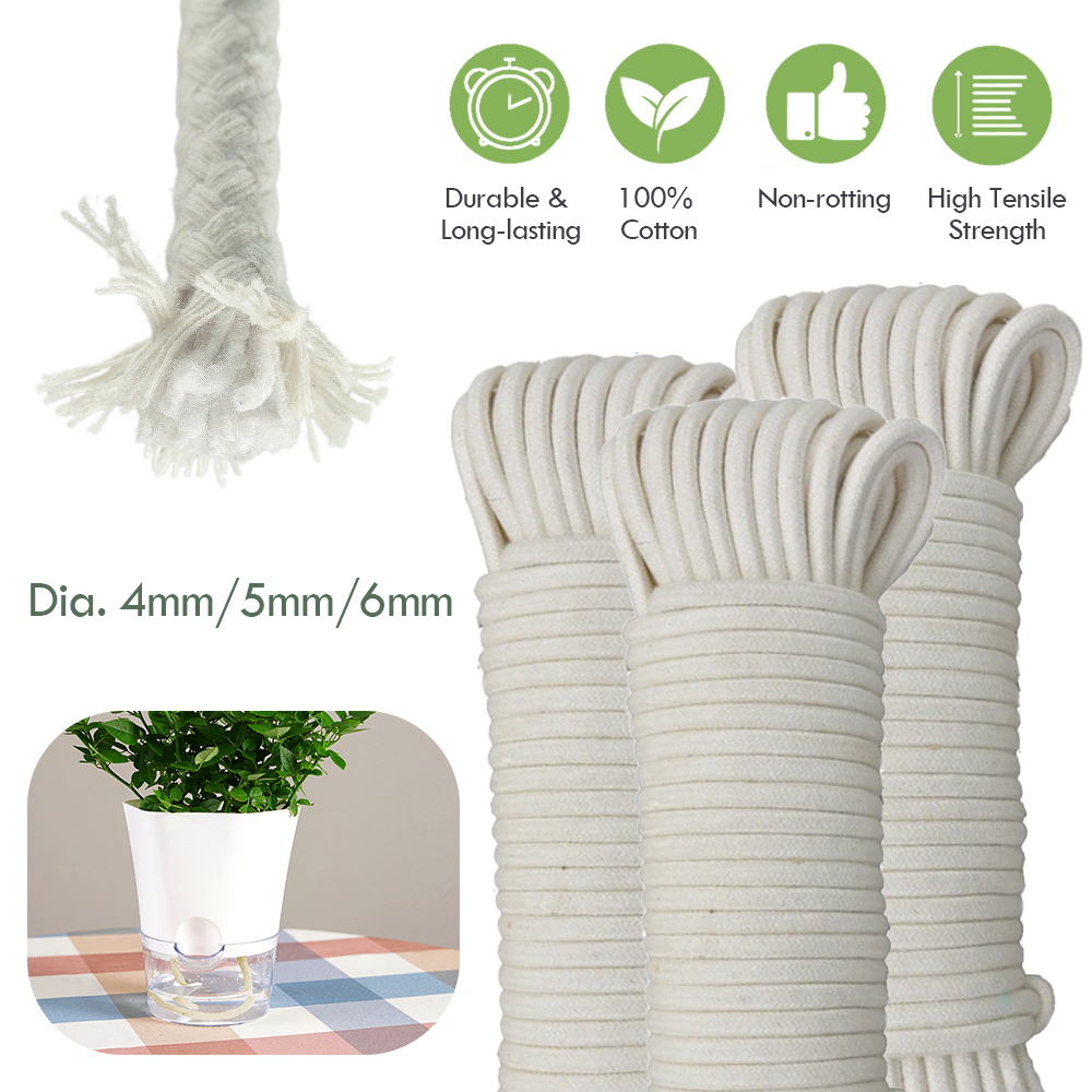 Root Watering Spike - 自動自己散水コットンウィックコード、鉢植え、苗、植木鉢、DIYドリップ、庭の散水システム、4mm、5mm、6mm