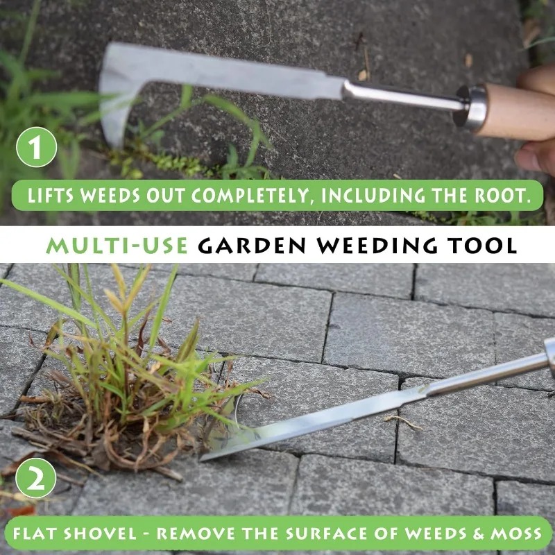 ステンレス鋼の隙間除草ツール L字型多目的ガーデンハンドツー - Gardening Tools Used For Weeding のレビューと価格