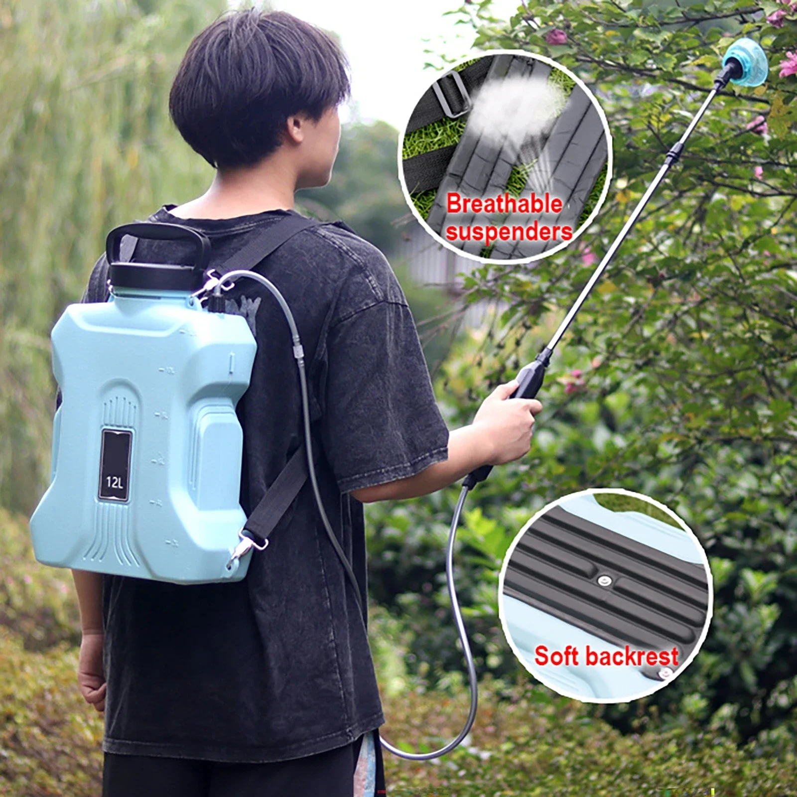 高品質 12L 電動噴霧器 2500mAh バッテリー高圧噴 - Gardening Tools High Quality のレビューと価格