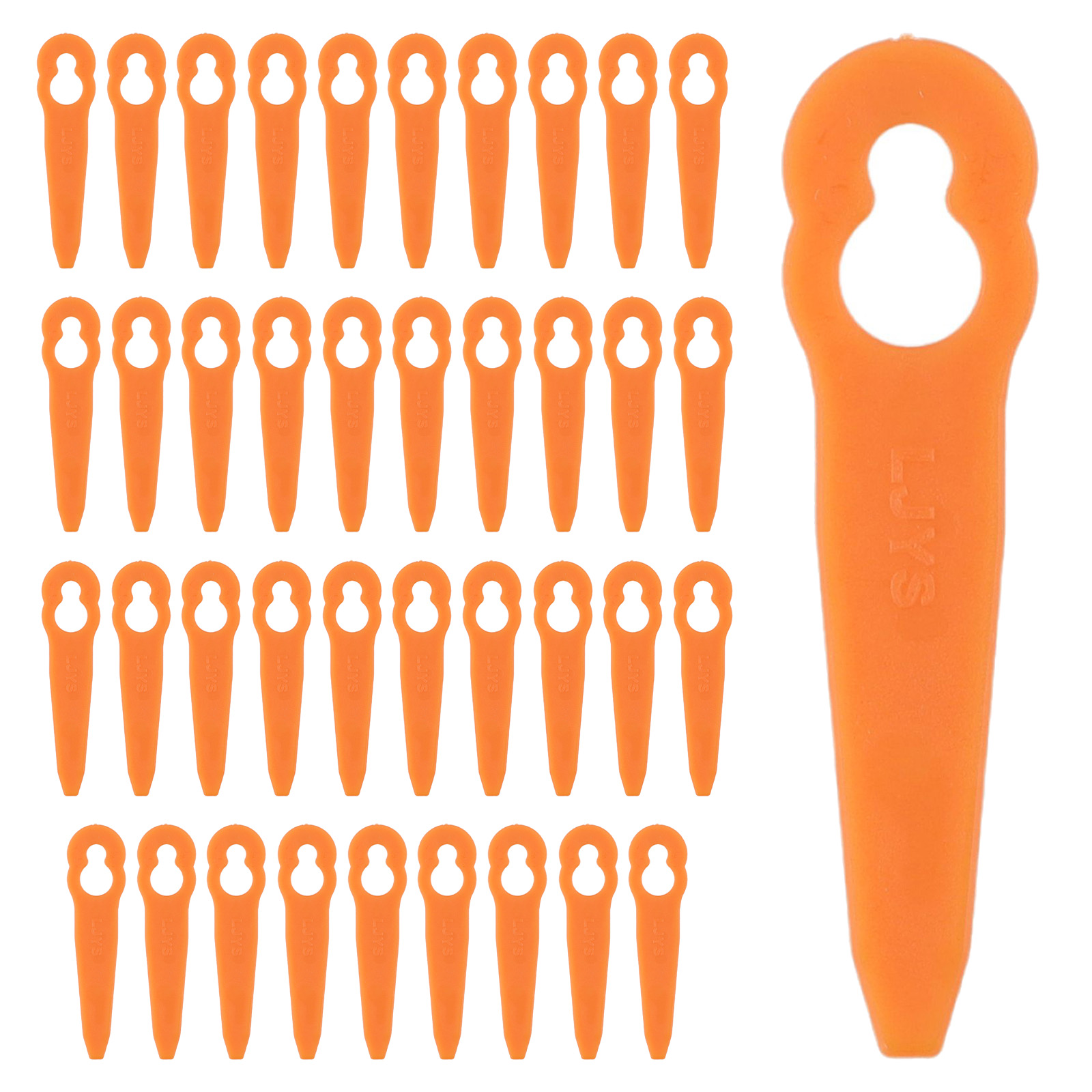 40 個プラスチック芝刈り機ブレードオレンジプラスチック交換 - Gardening Tools High Quality のレビューと価格