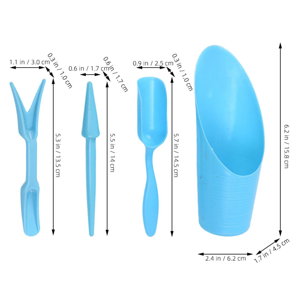 4 ピース/セット、プラスチック耐久性のあるバケツシャベル鉢 - Gardening Tools Gifts のレビューと価格