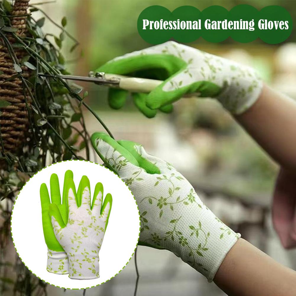 ラテックスフォームプリントガーデニンググローブ園芸用景観DI - Garden Gloves Thorn Proof のレビューと価格