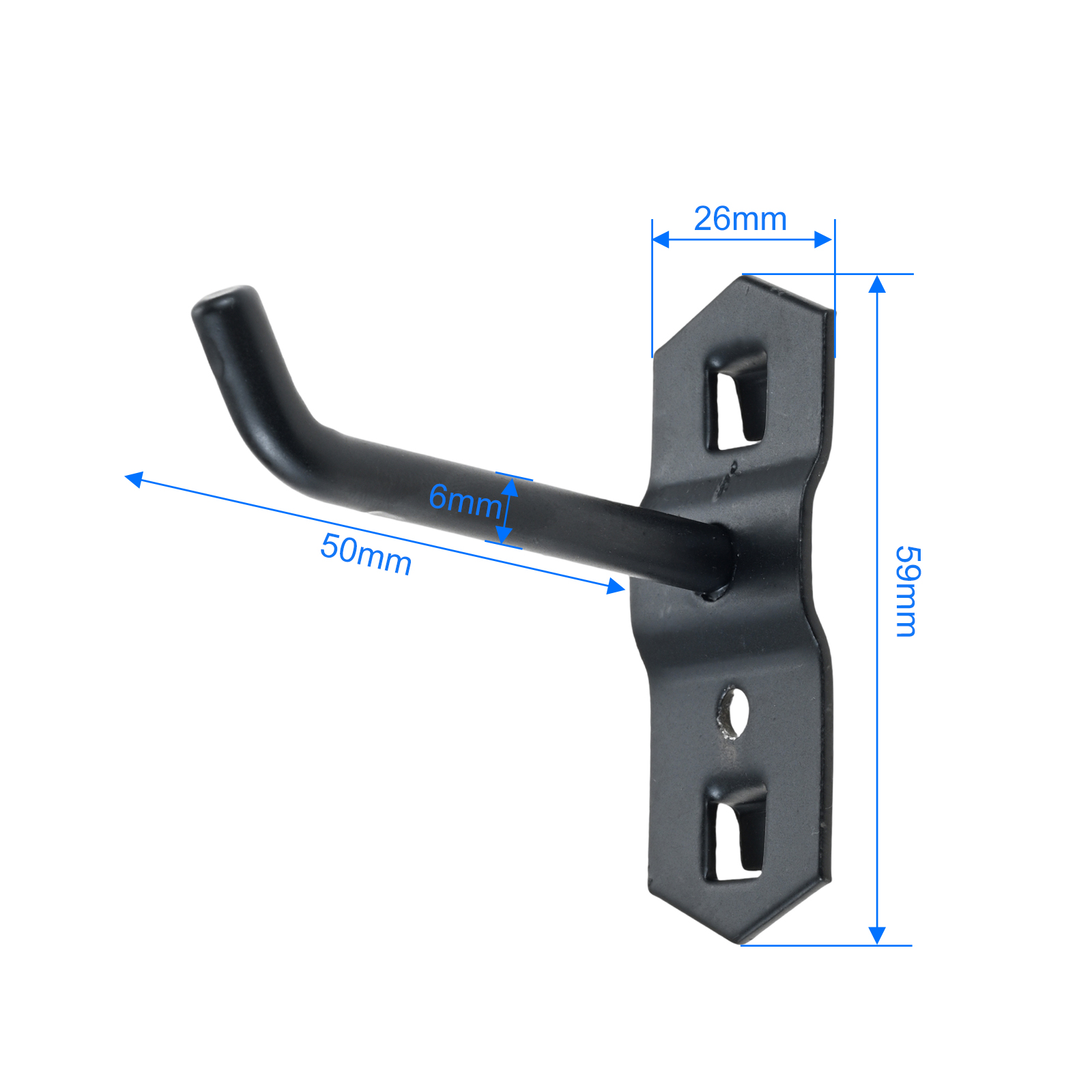 10個/セット 50mm ブラックホールボードフック スチー - Gardening Tools Gifts のレビューと価格