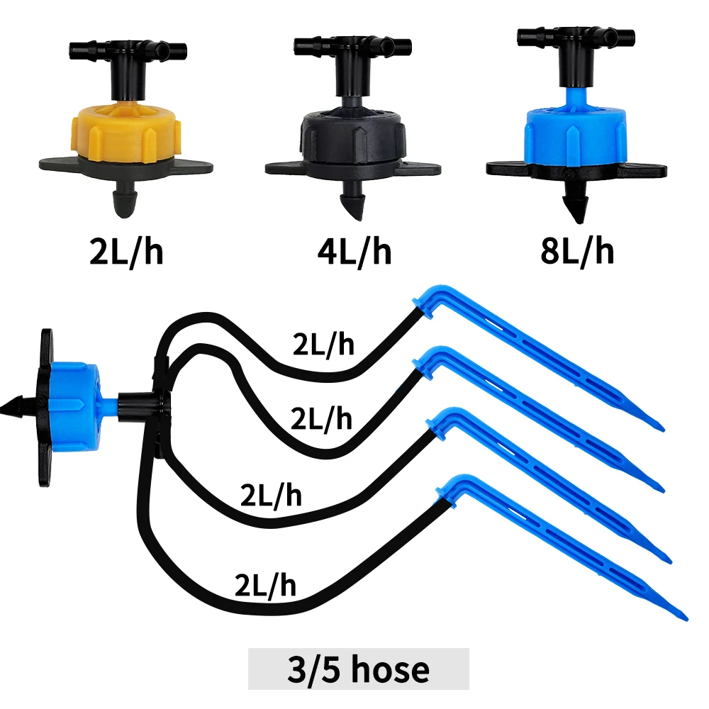 100-10M 4/2方向 8L ドリップアロー灌漑送信機  - Root Watering Spike のレビューと価格