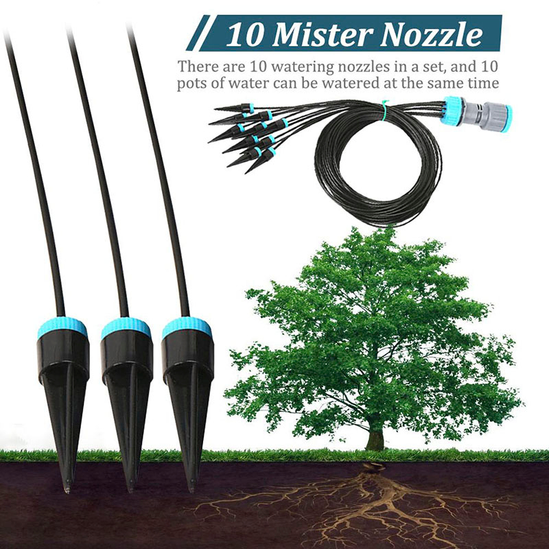 10個入り点滴灌漑キット 植物散水システム 調整可能なマイク - Root Watering Spike のレビューと価格
