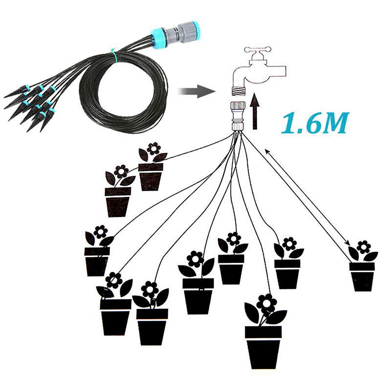 10個入り点滴灌漑キット 植物散水システム 調整可能なマイク - Root Watering Spike のレビューと価格