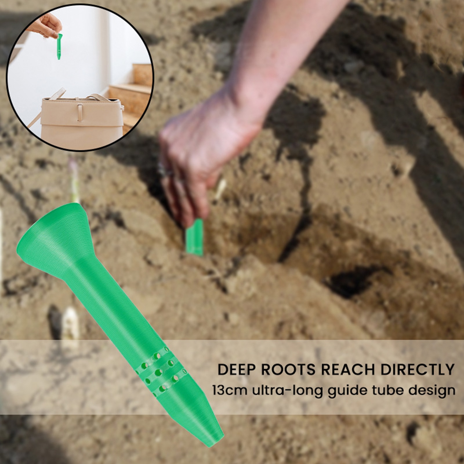 園芸灌漑用プラスチック製漏斗 13cm 超長ガイドチューブ設 - Root Watering Spike のレビューと価格