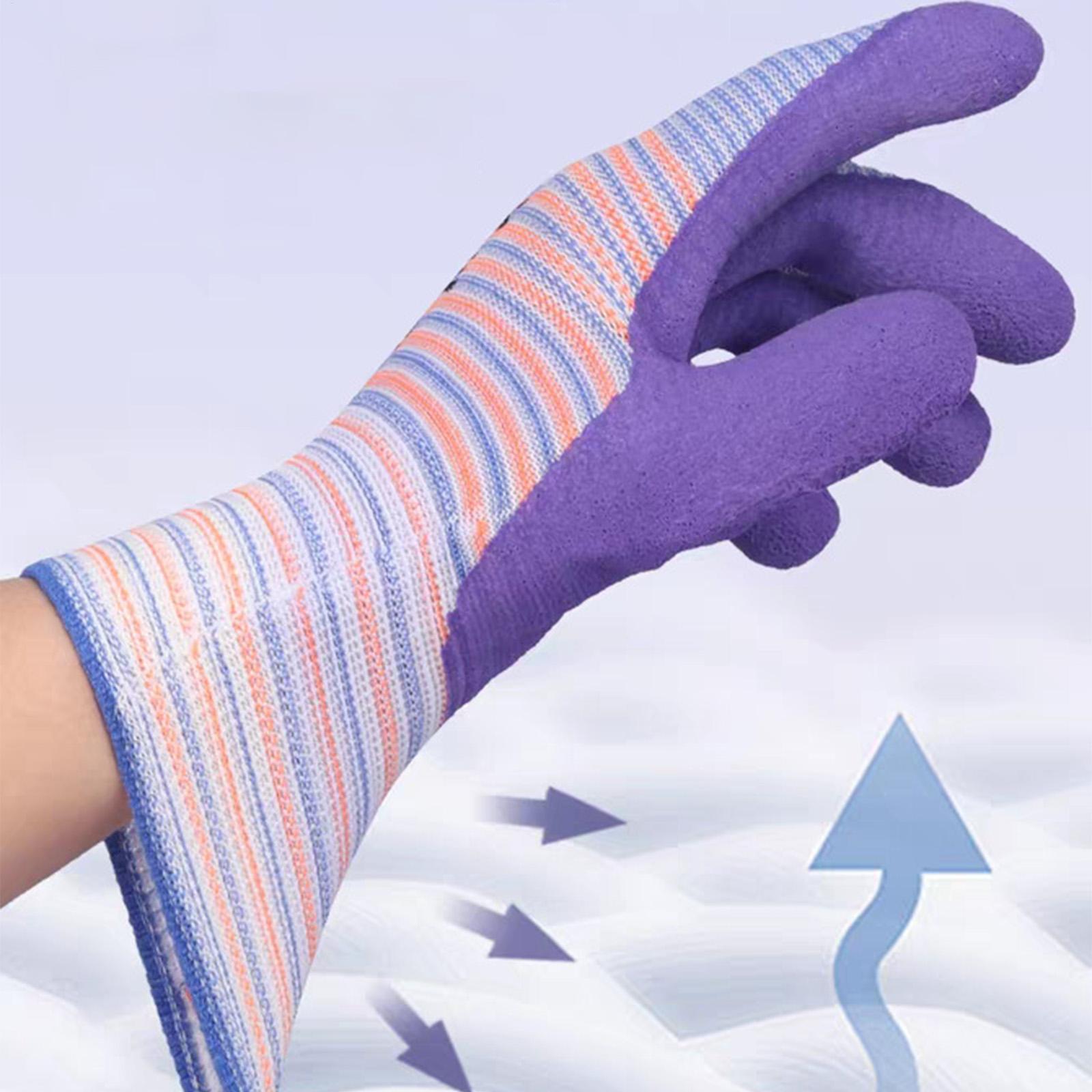 作業用手袋 6 組の棘防止ノンスリップラテックスミトン作業用 - Garden Gloves Thorn Proof のレビューと価格