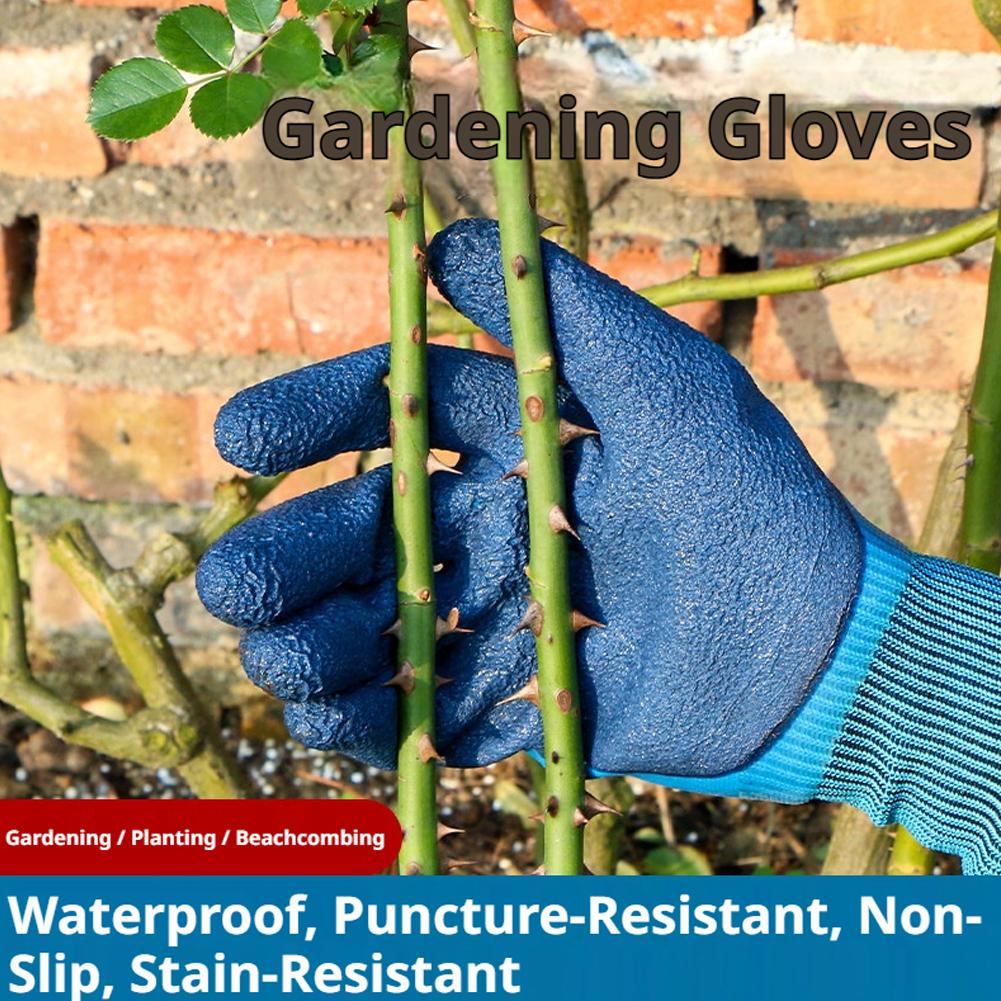耐刃性防水ガーデニンググローブ、滑り止めグリップ付き、ビーチ - Garden Gloves Thorn Proof のレビューと価格