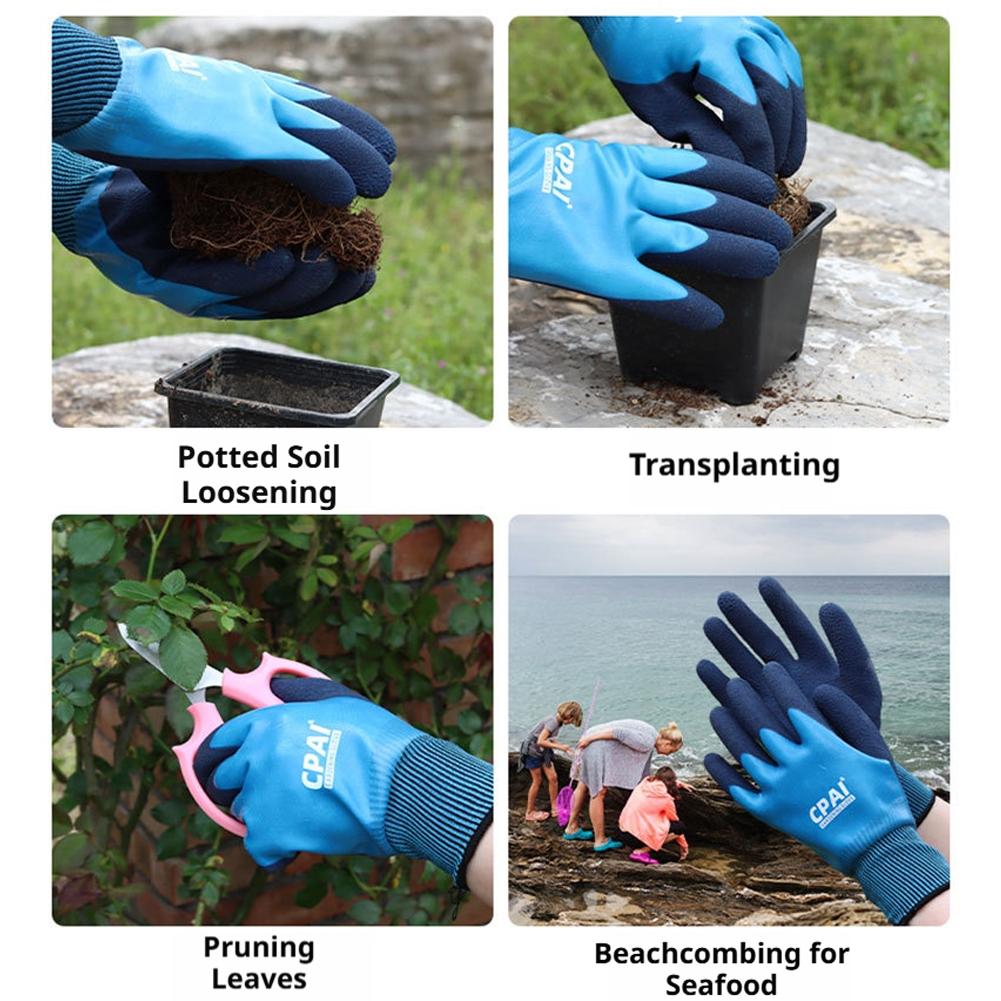 耐刃性防水ガーデニンググローブ、滑り止めグリップ付き、ビーチ - Garden Gloves Thorn Proof のレビューと価格